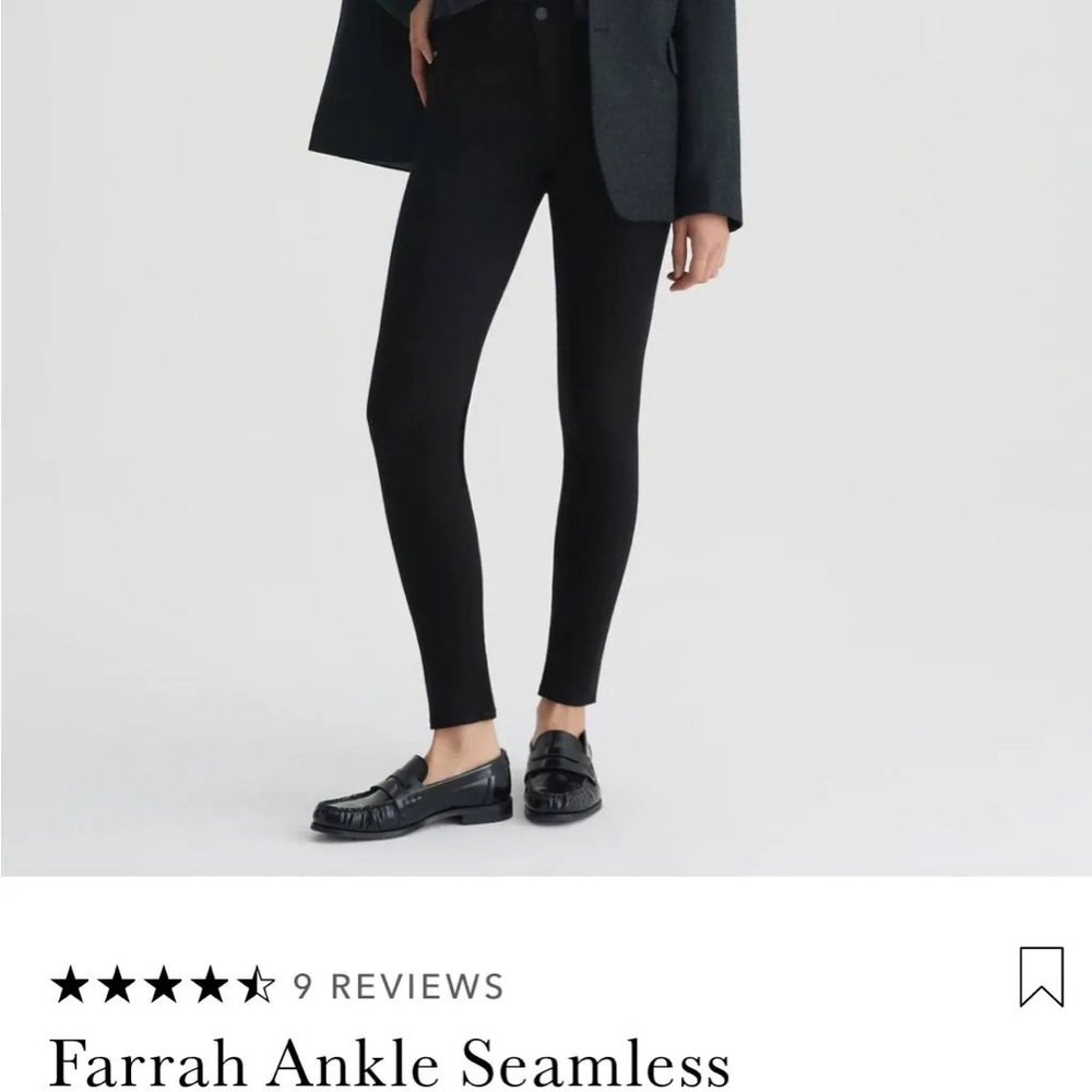 Size 26, AG jeans Farrah ankle seamless high rise skinny jeans.
